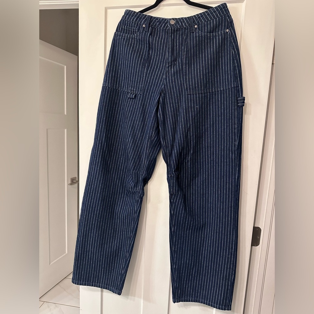 AFRM Blue Pinstripe Women's Jeans 28